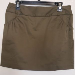 Sz 10 ELLE olive green lined skirt NWOT